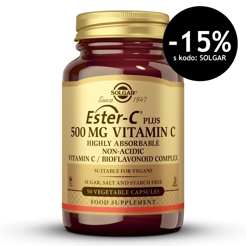 Solgar Ester-C Plus 500 mg, kapsule (50 kapsul)